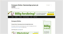 Desktop Screenshot of compare-online.dk